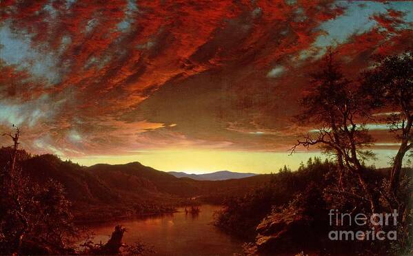 Twilight Art Print featuring the painting Twilight in the Wilderness by Frederic Edwin Church