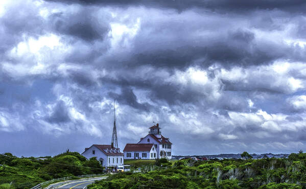 Coast Guard Station Art Print featuring the photograph Under the Big skies by Mary Clough