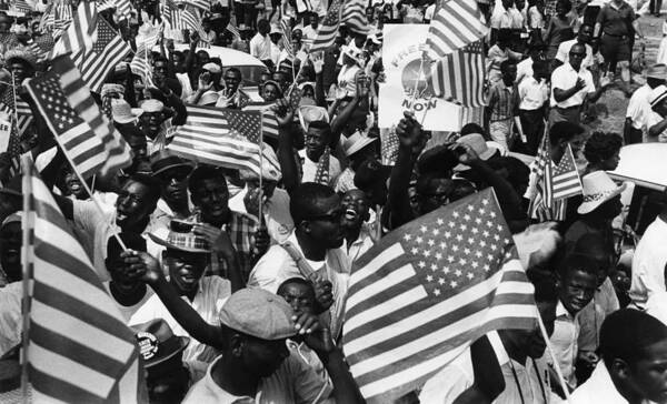 1960s Art Print featuring the photograph Us Civil Rights. Demonstrators Rallying by Everett