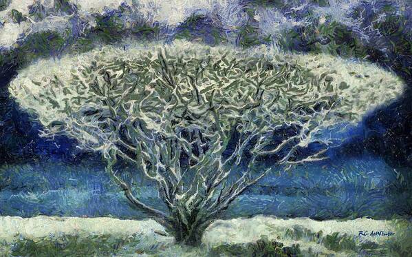 Landscape Art Print featuring the painting Vincent's Tree by RC DeWinter