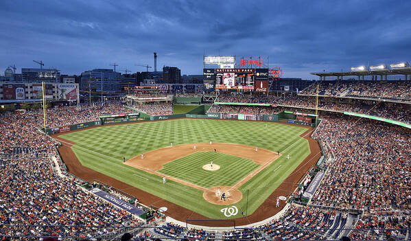 baseball Stadium Art Print featuring the photograph Washington Nationals Park - DC by Brendan Reals