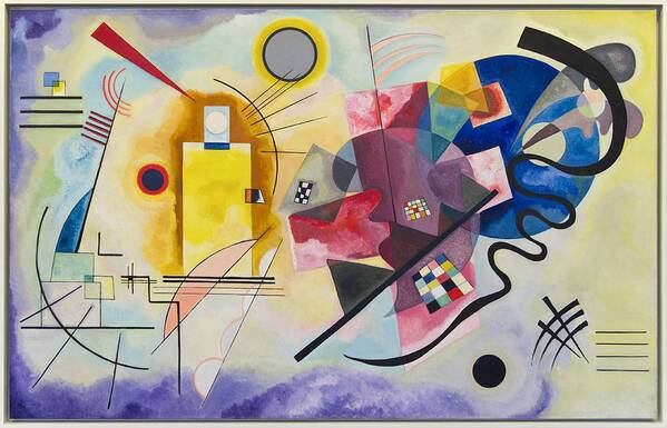 Wassily Kandinsky Art Print featuring the painting Wassily Kandinsky,Jaune Rouge Bleu by Celestial Images