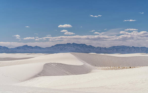 New Mexico Art Print featuring the photograph White Sands Dunes by Framing Places