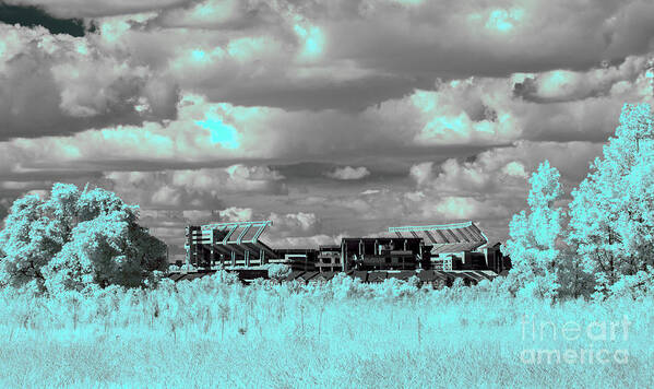 Usc Art Print featuring the photograph Williams - Brice From Afar in Infrared by Charles Hite