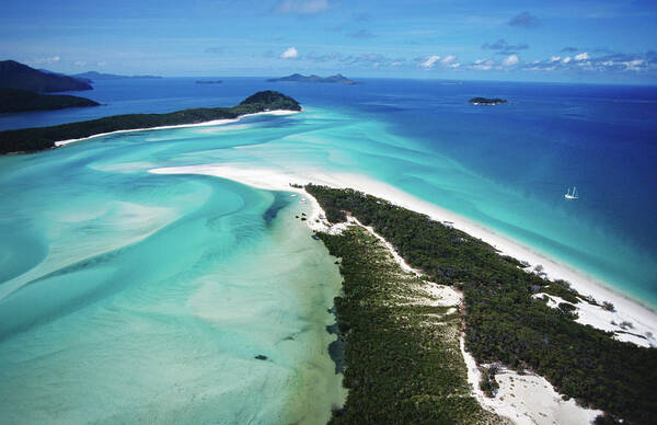 Tranquility Art Print featuring the photograph Aerial Of Whitehaven Beach #1 by Holger Leue