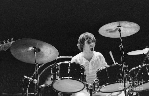 Working Art Print featuring the photograph Keith Moon Playing The Drums #1 by Bettmann