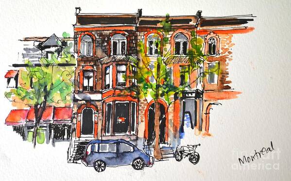 Buildings Art Print featuring the painting Montreal #1 #1 by Betty M M Wong