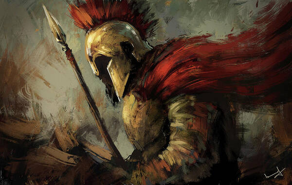 Spartan Art Print featuring the painting Spartan by Imad Ud Din