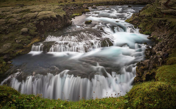 Iceland Art Print featuring the photograph Waterfalls-Iceland. #1 by Usha Peddamatham
