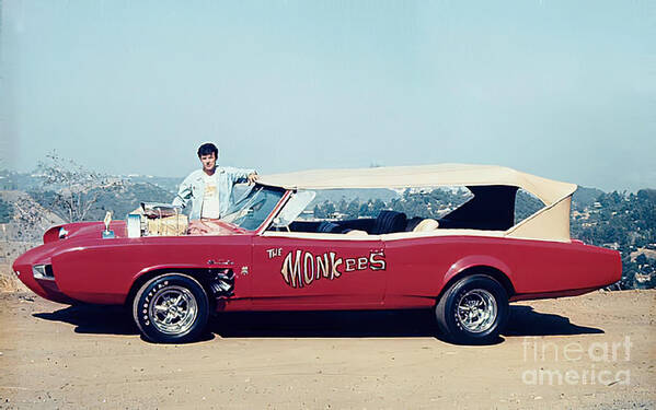 Vintage Art Print featuring the photograph 1967 Monkee Mobile Designed By George Barris by Retrographs