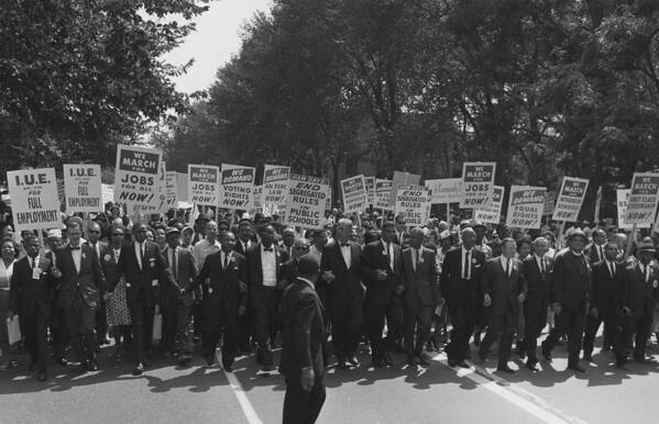 1963 Art Print featuring the photograph Civil Rights Leaders, March #2 by Science Source
