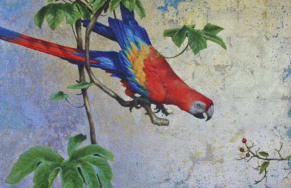 Parrot Art Print featuring the digital art 26 by Michael Jackson