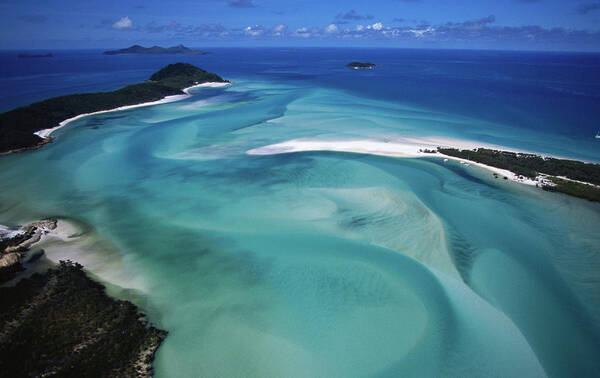 Scenics Art Print featuring the photograph Aerial Of Whitsunday Inlet by Holger Leue