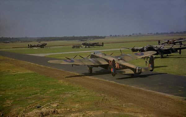 Taking Off Art Print featuring the photograph Avro Lancaster by Fox Photos