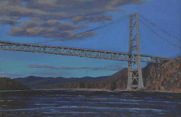 Bear Mountain Bridge Art Print featuring the painting Bear Mountain Bridge by Beth Riso