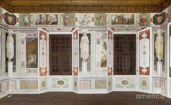 16th Century Art Print featuring the painting Caryatids Room: Metamorphoses By Ovid by Italian School