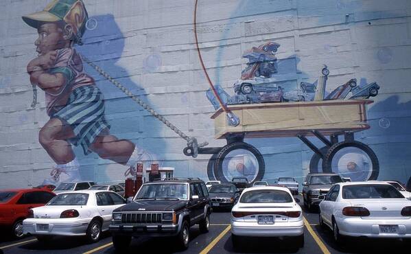 Art Art Print featuring the photograph Dallas Mass Transit Mural by Martyn Goodacre