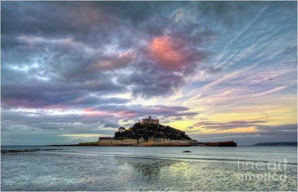 Tranquility Art Print featuring the photograph Dawn, St. Michaels Mount, Penzance by Southern Lightscapes-australia