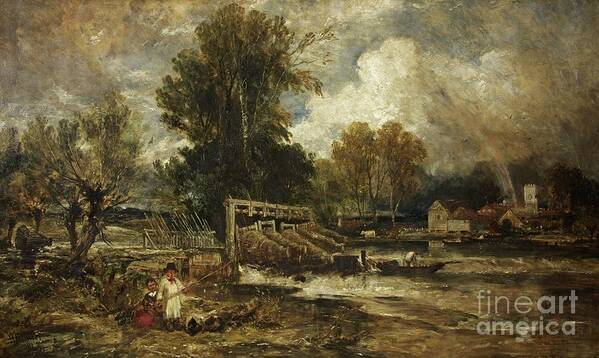 Germany Art Print featuring the painting Eel Bucks At Goring, 1843 by William James Muller