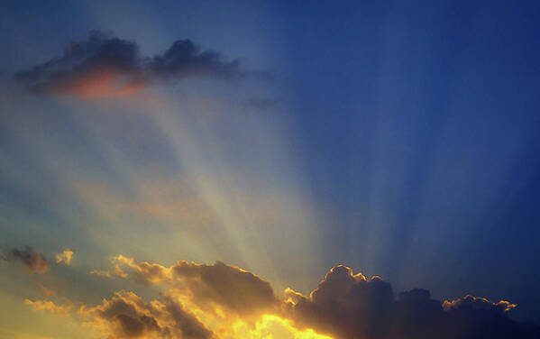 Sky Art Print featuring the photograph God Rays by Jeff Phillippi