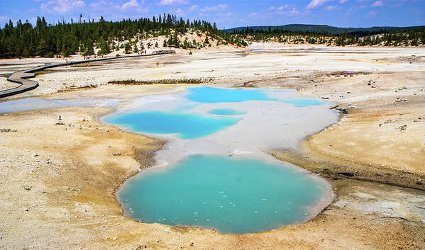 Scenics Art Print featuring the photograph Hot Spring In Yellowstone by Feng Wei Photography