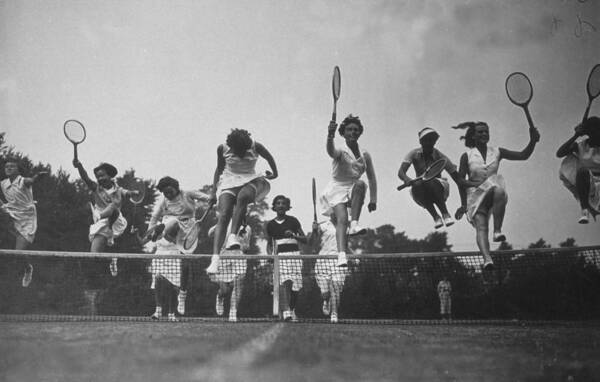 Tennis Art Print featuring the photograph Jumping The Net by J. A. Hampton