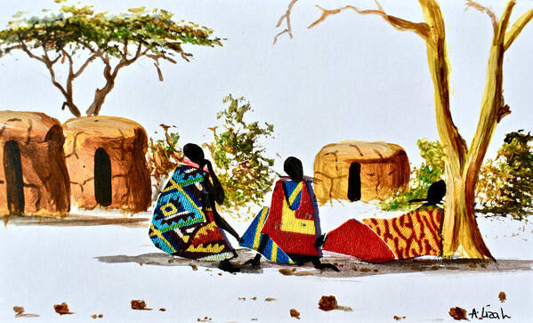 African Art Art Print featuring the painting L-284 by Albert Lizah