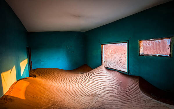 Kolmanskop Art Print featuring the photograph Leak Of Sand by Khalid Jamal