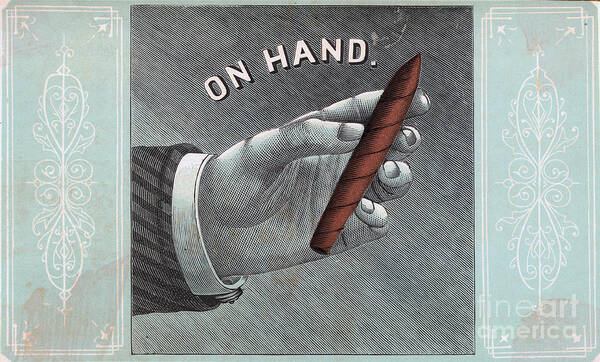 Art Art Print featuring the photograph Mans Hand With Cigar by Bettmann