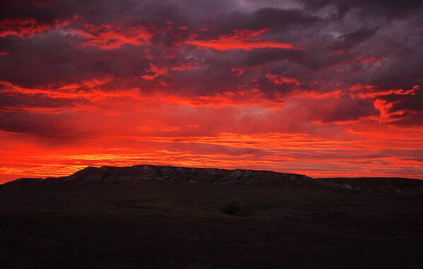 Montana Art Print featuring the photograph Montana Big Sky Sunset by Chance Kafka