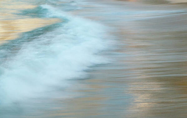 Tranquility Art Print featuring the photograph Motion Of Surf On The Beach by Stuart Mccall