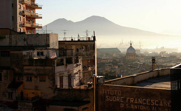 Naples Art Print featuring the photograph Naples Vista with Vesuvius by Jonathan Thompson