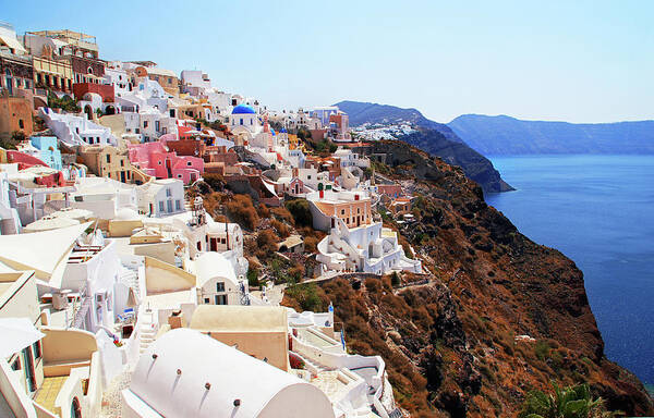 Tranquility Art Print featuring the photograph Oia Santorini Greece by Totororo