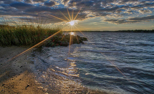 Poquoson Art Print featuring the photograph Poquoson Sunset II by Jerry Gammon