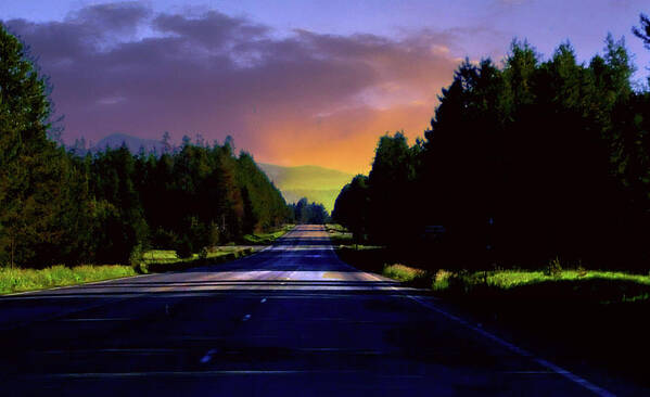 Landscape Art Print featuring the mixed media Road To Destiny by Melinda Firestone-White
