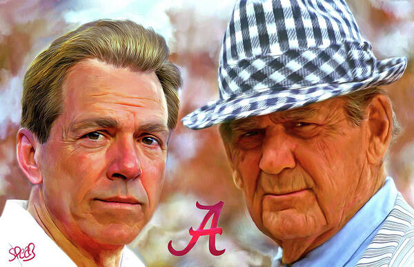 Mark Spears Art Print featuring the painting Saban and Bear by Mark Spears