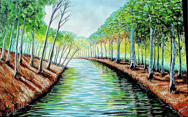 Evans Yegon Art Print featuring the painting Still Waters by Evans Yegon
