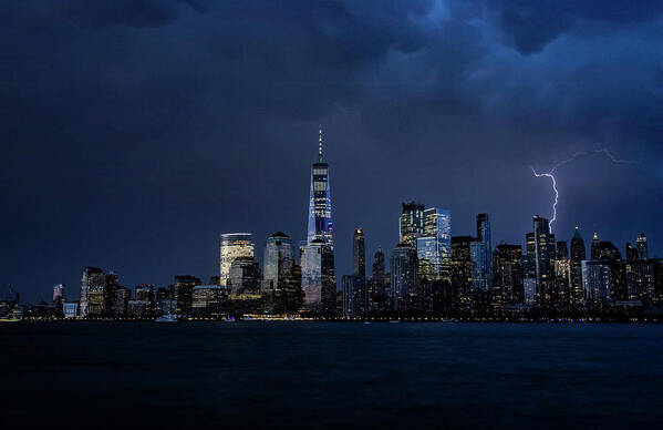 City Art Print featuring the photograph Storm over Manhattan by Kevin Plant
