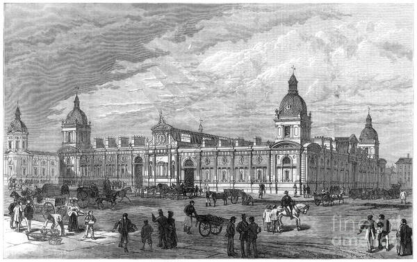 Engraving Art Print featuring the drawing The New Metropolitan Poultry Market by Print Collector