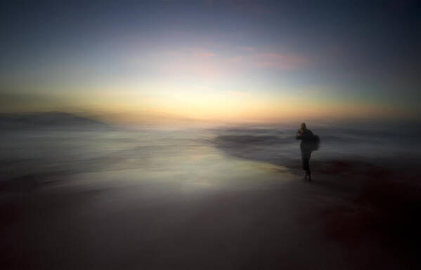 Panning Art Print featuring the photograph The Sunsets In Nowhere by Santiago Pascual Buye