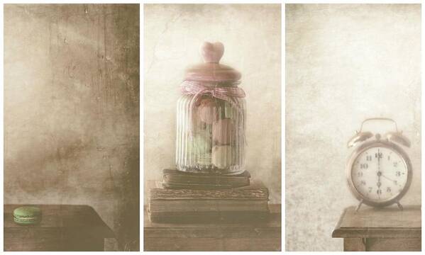 Triptych Art Print featuring the photograph Time For A Macaron by Delphine Devos