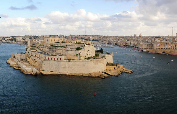Motorboat Art Print featuring the photograph Valetta Grand Harbor by Majaiva
