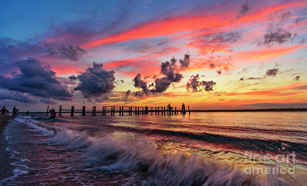 Topsail Art Print featuring the photograph Wake ripples by DJA Images