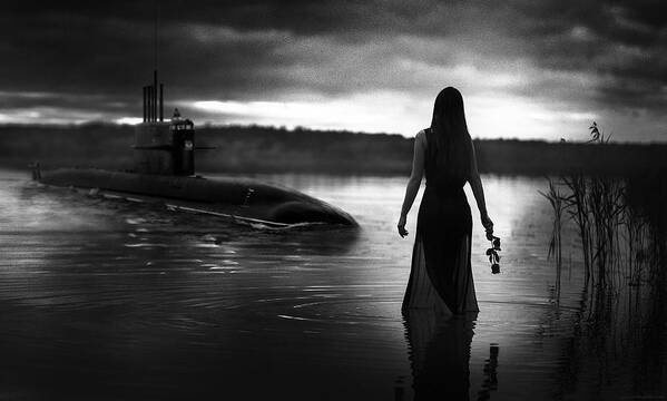 Submarine Art Print featuring the photograph Yulya by Panteleev Aleksey