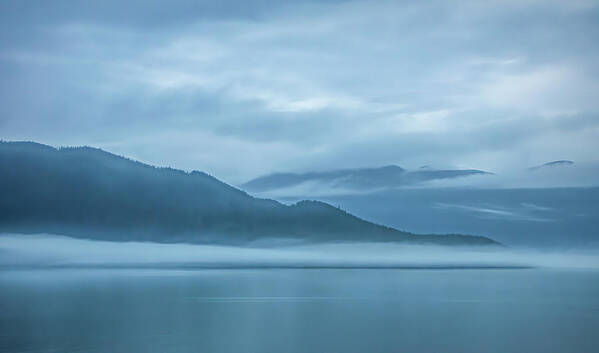 Alaska Art Print featuring the photograph Foggy Morning in Juneau #1 by Marcy Wielfaert