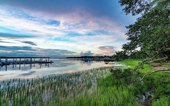 Hilton Head Island Art Print featuring the photograph Hilton Head Island South Carolina Boat Dock Marina #7 by Dave Morgan