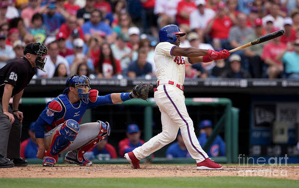 Citizens Bank Park Art Print featuring the photograph Jimmy Rollins #1 by Mitchell Leff