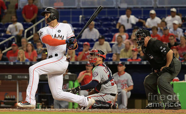 People Art Print featuring the photograph Giancarlo Stanton by Mike Ehrmann