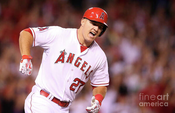 Ninth Inning Art Print featuring the photograph Mike Trout by Stephen Dunn