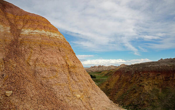 Badlands Colorful Butte Art Print featuring the photograph Badlands Colorful Butte by Dan Sproul